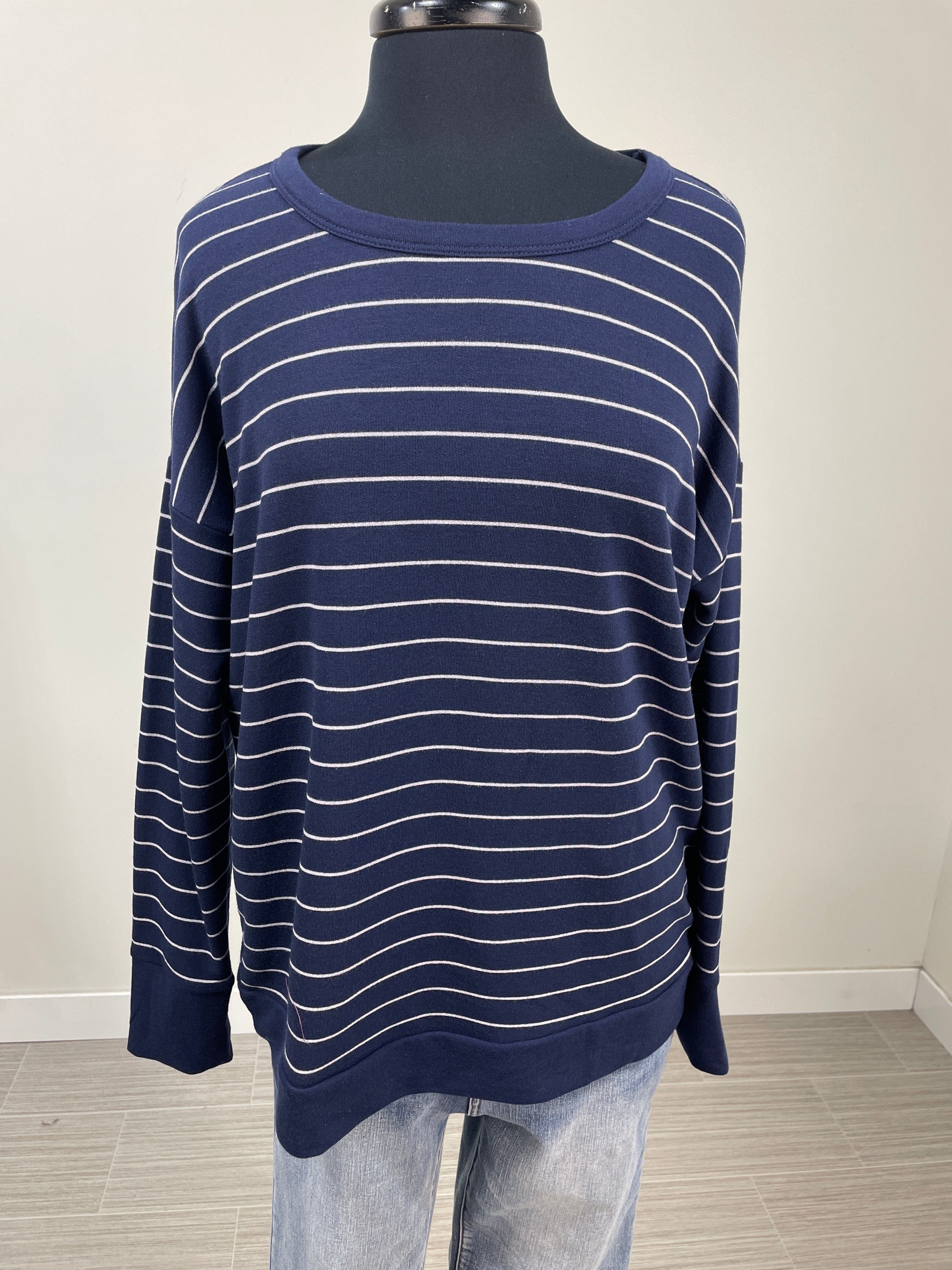 Navy Stripe Top