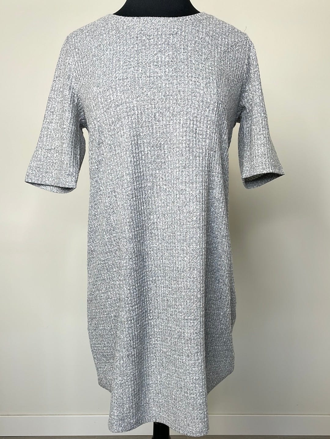 Grey Waffle Tunic Dress