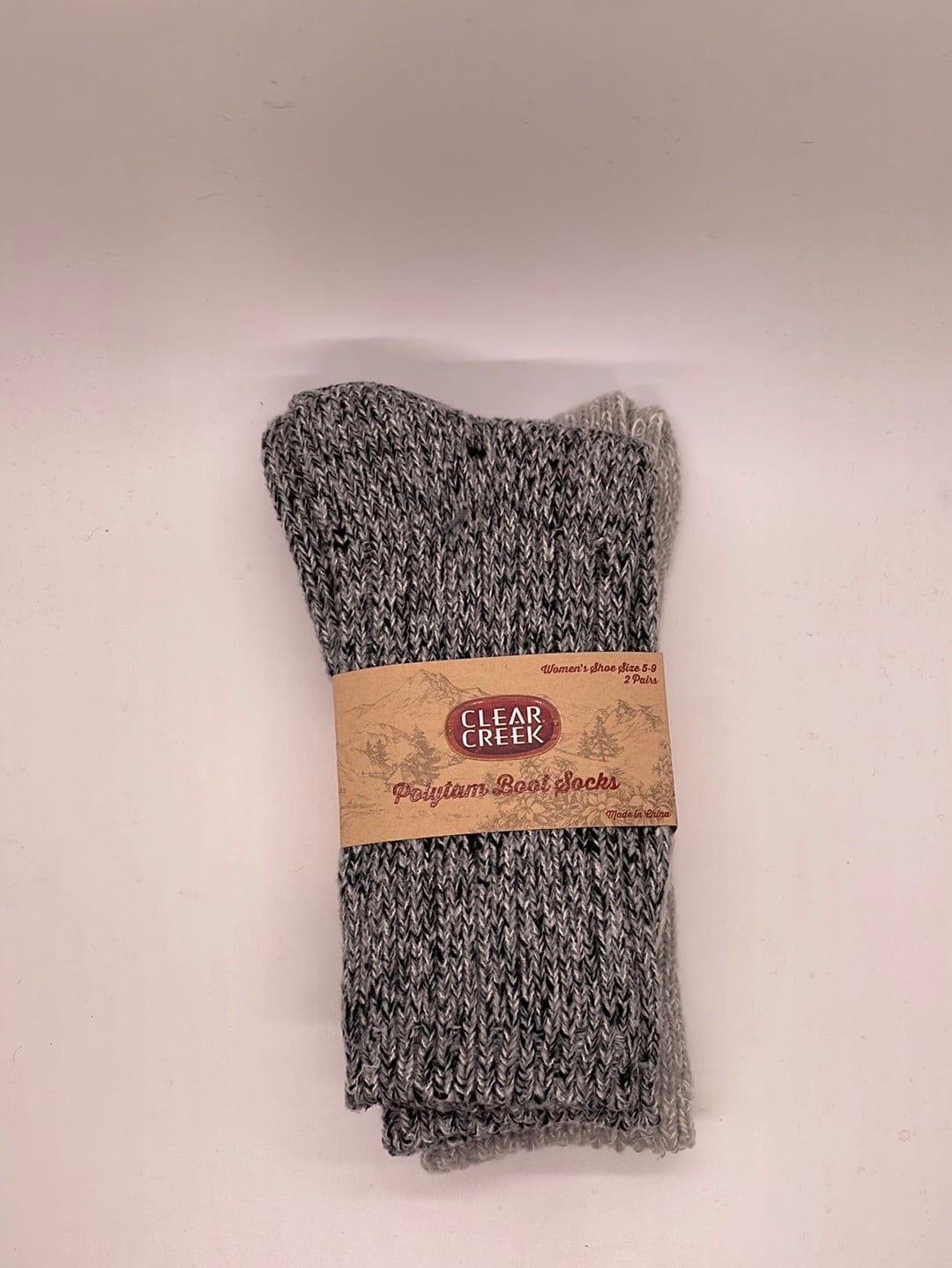 CC Charcoal & Pewter Marled 2 Pack Boot Sock