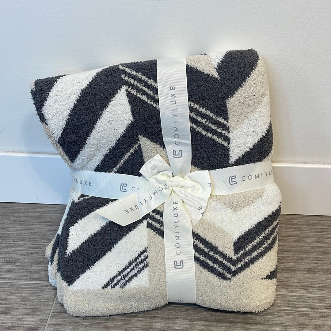 Beige Luxury Soft Herringbone Blanket