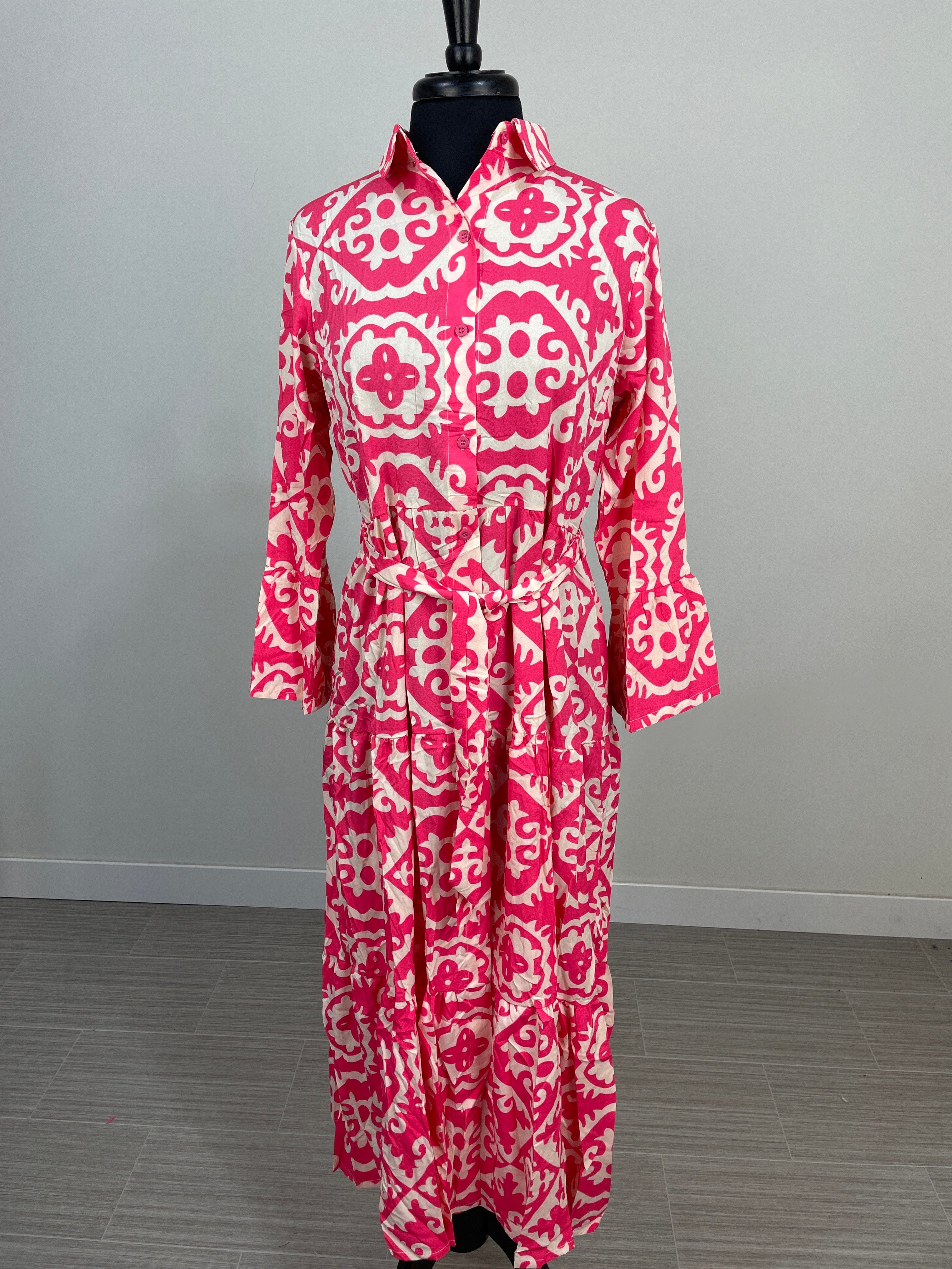 Pink & Ivory Maxi Dress