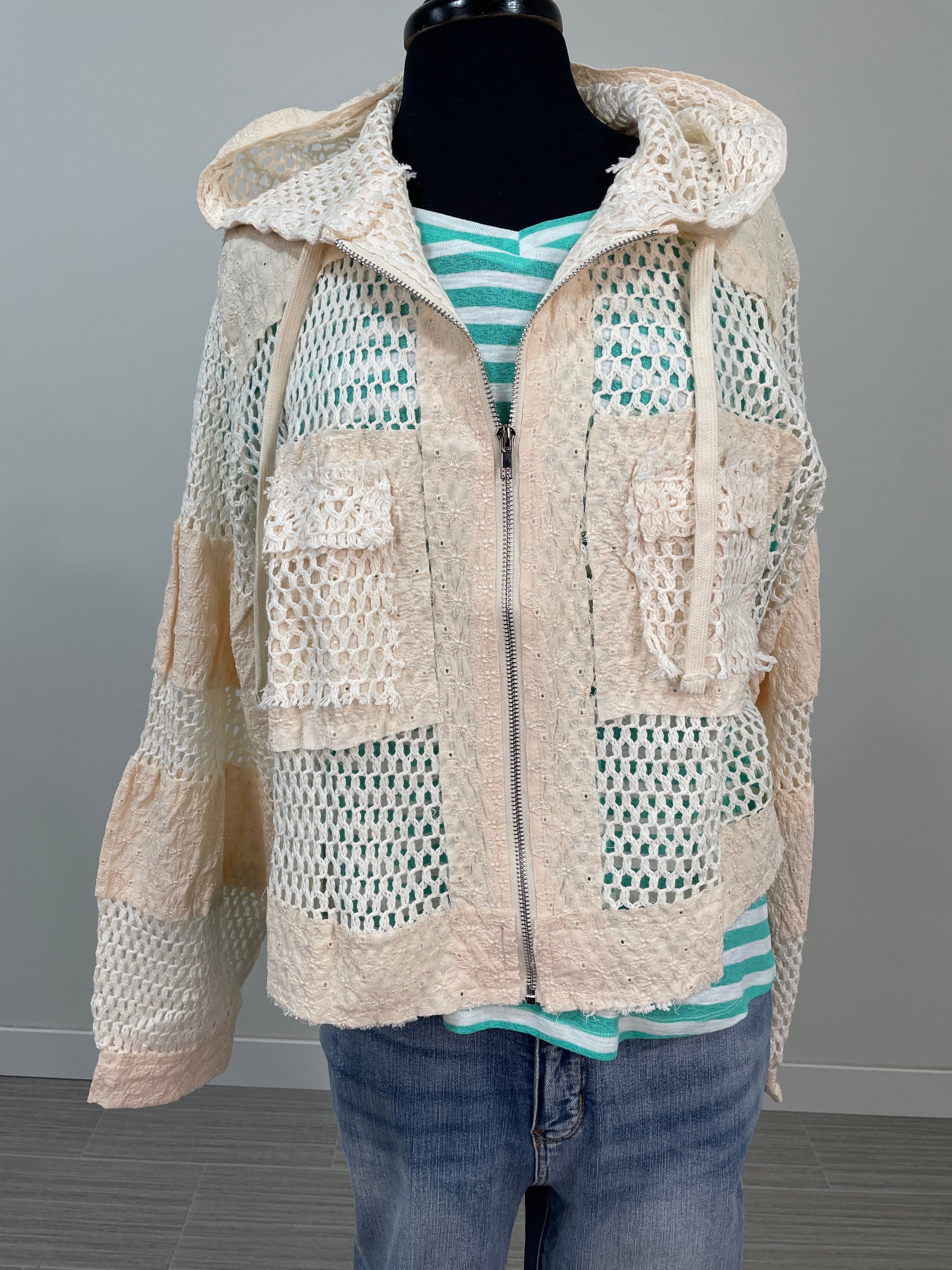 Oatmeal Crochet Jacket