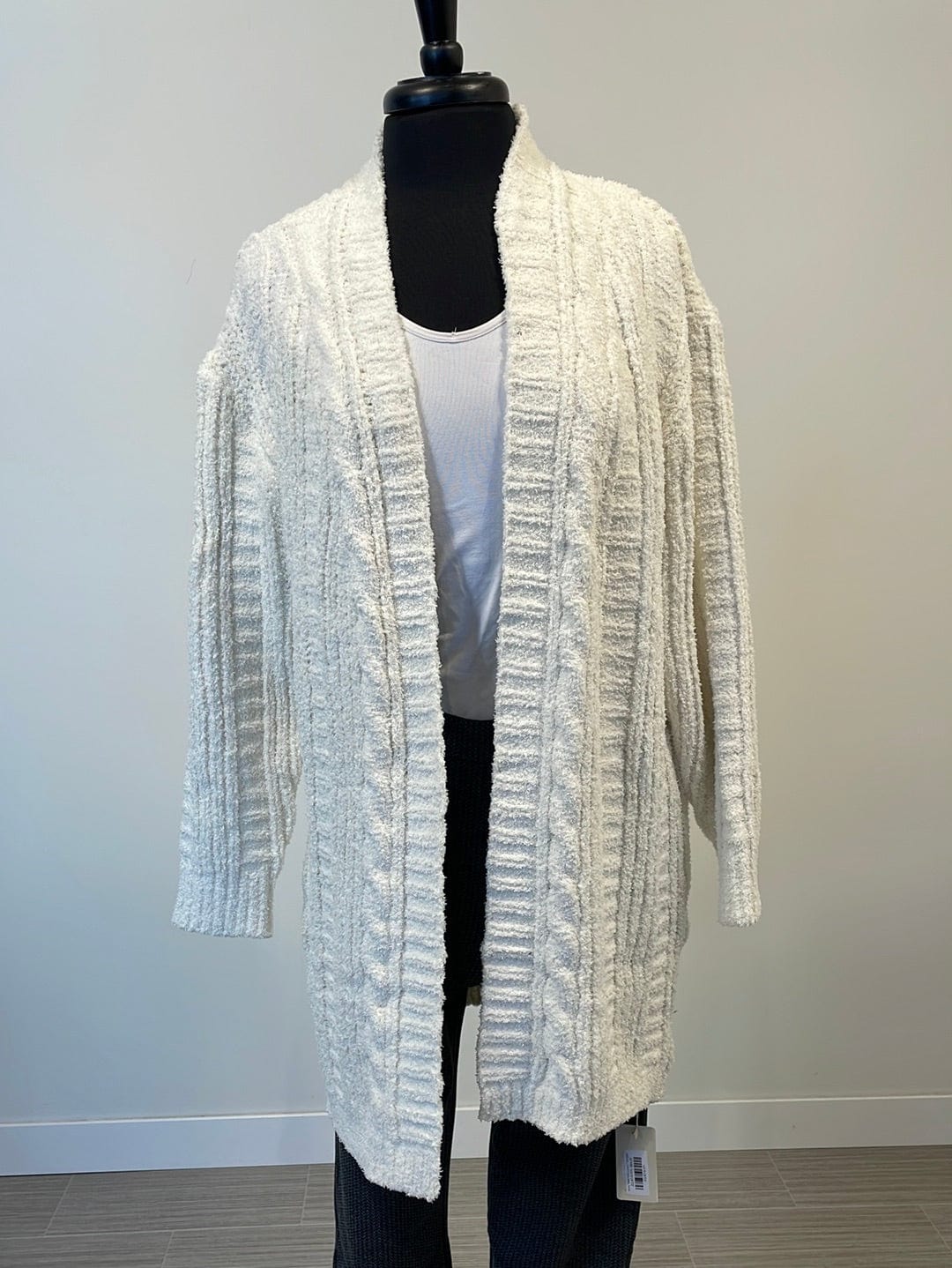 Ivory Twist Knit Luxury Cardigan