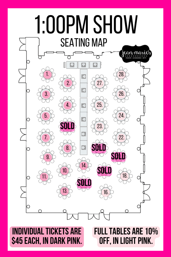 Holiday Fashion Show 2025 1:00 PM SHOW - Individual Ticket Sales