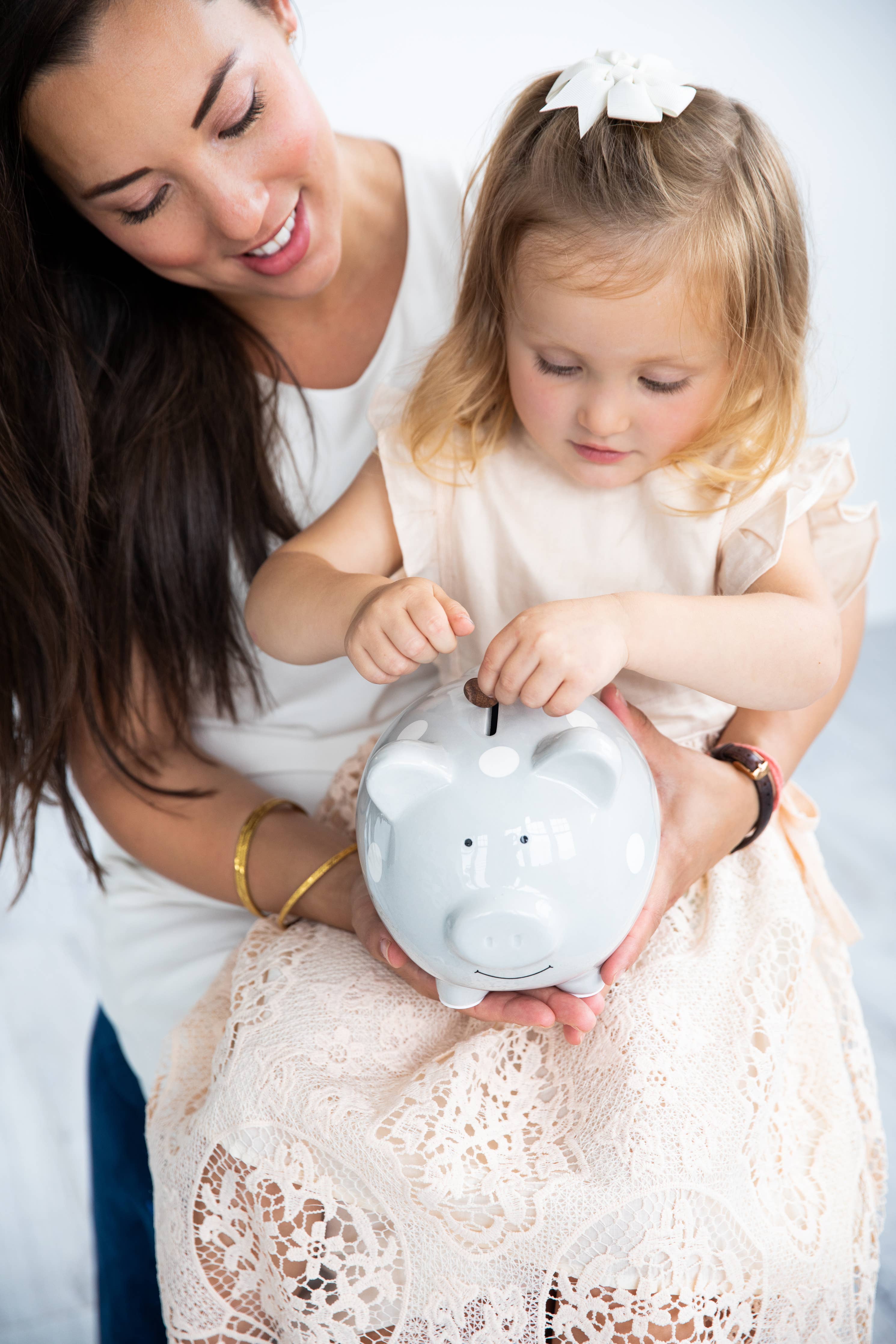 Polka Dot Piggy Bank: Pink