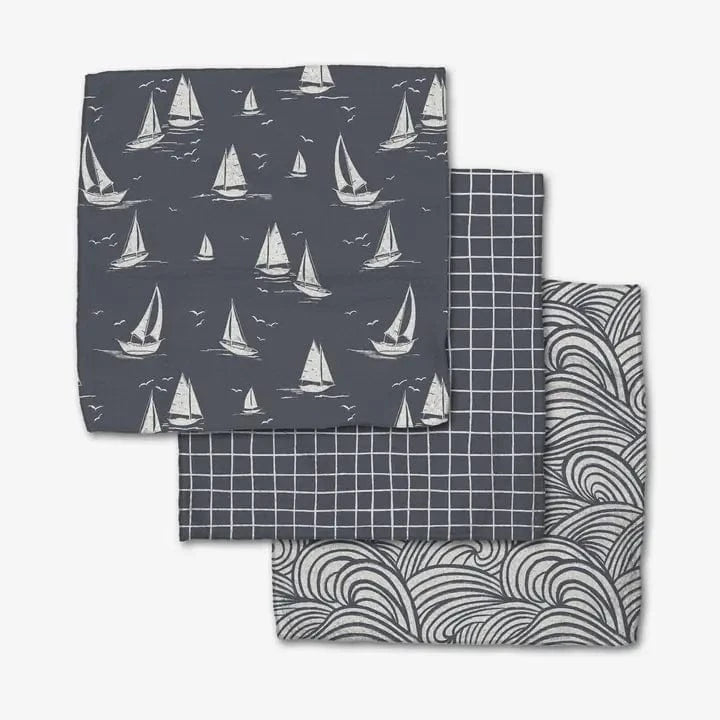Geometry Coastal Day Dishcloth Set
