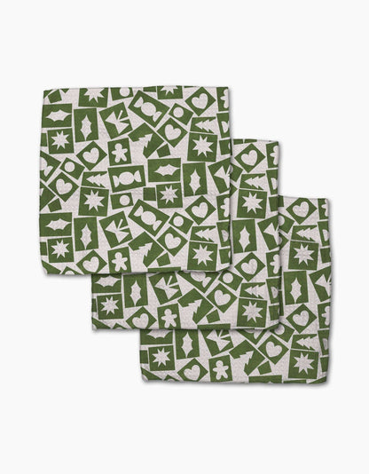 Cutout Christmas Dishcloth Set