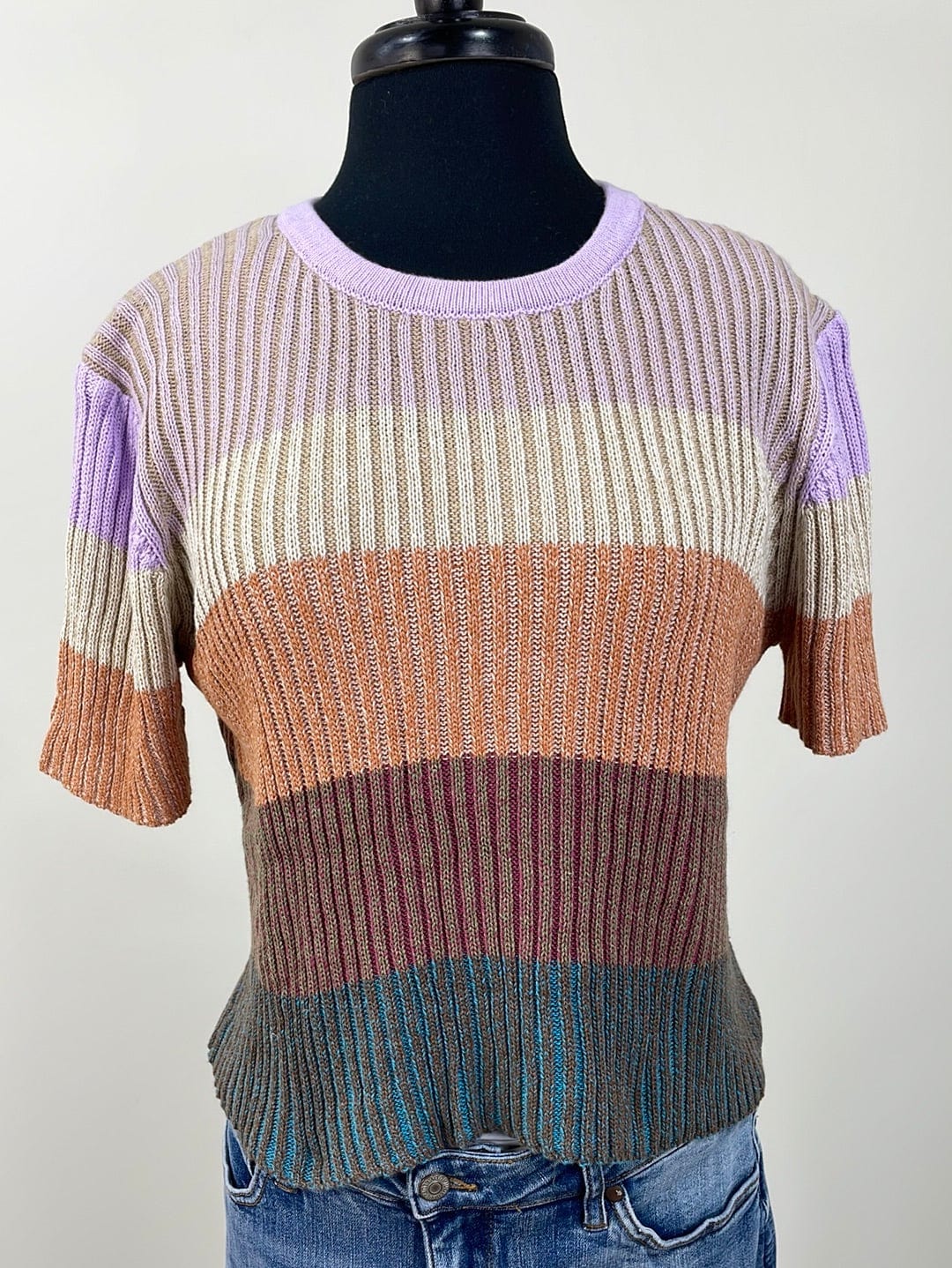Lavender & Olive Colorblock Sweater