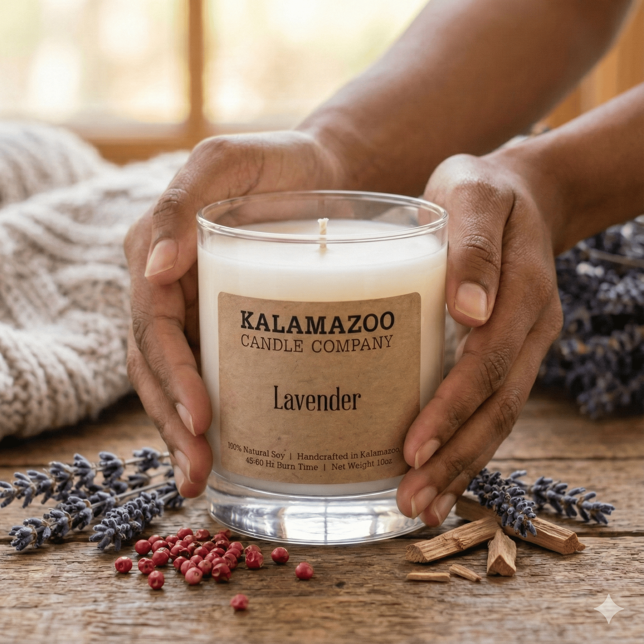 Lavender Soy Candle 10oz - Hand-Poured Michigan