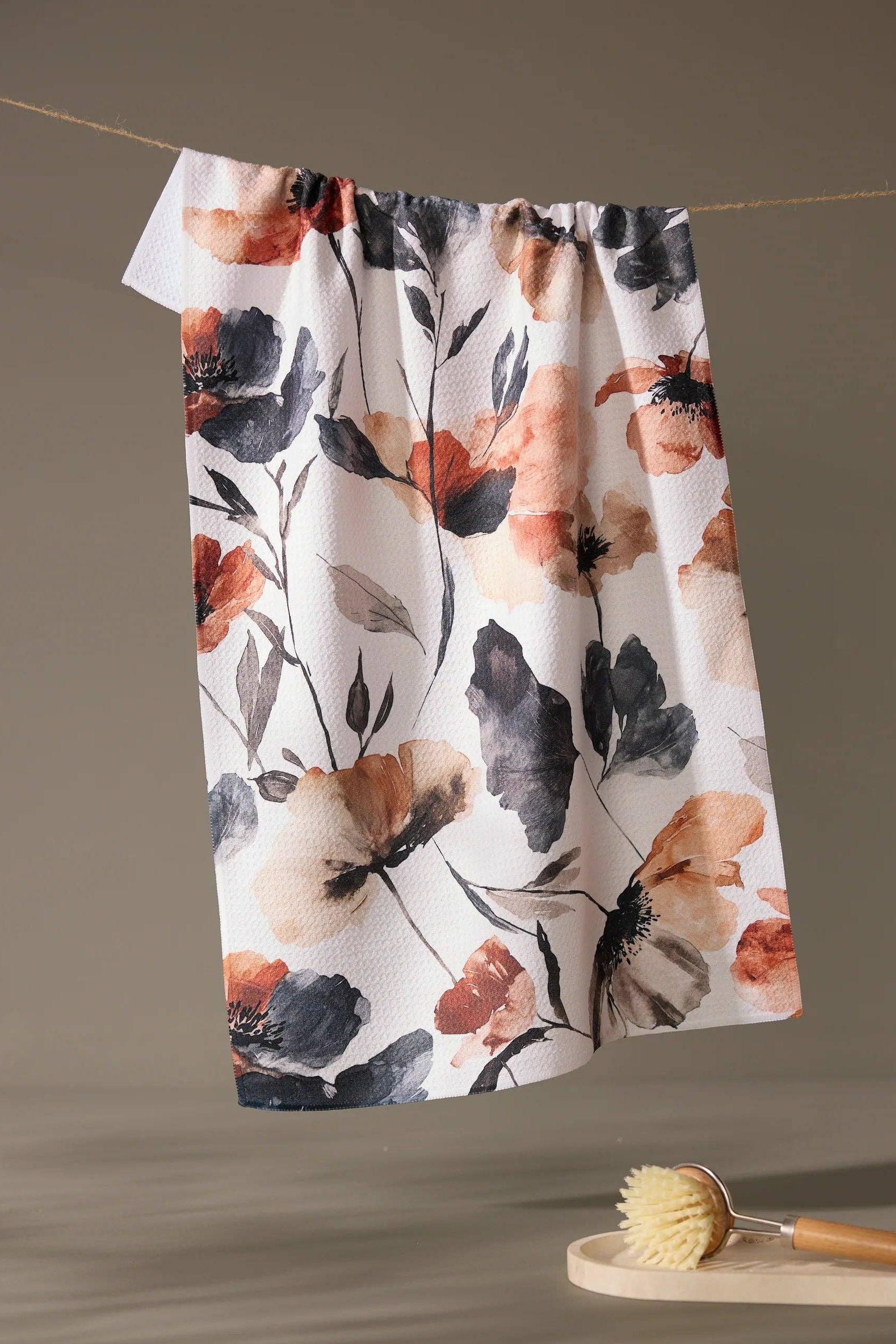 Moody Poppy Tea Towel