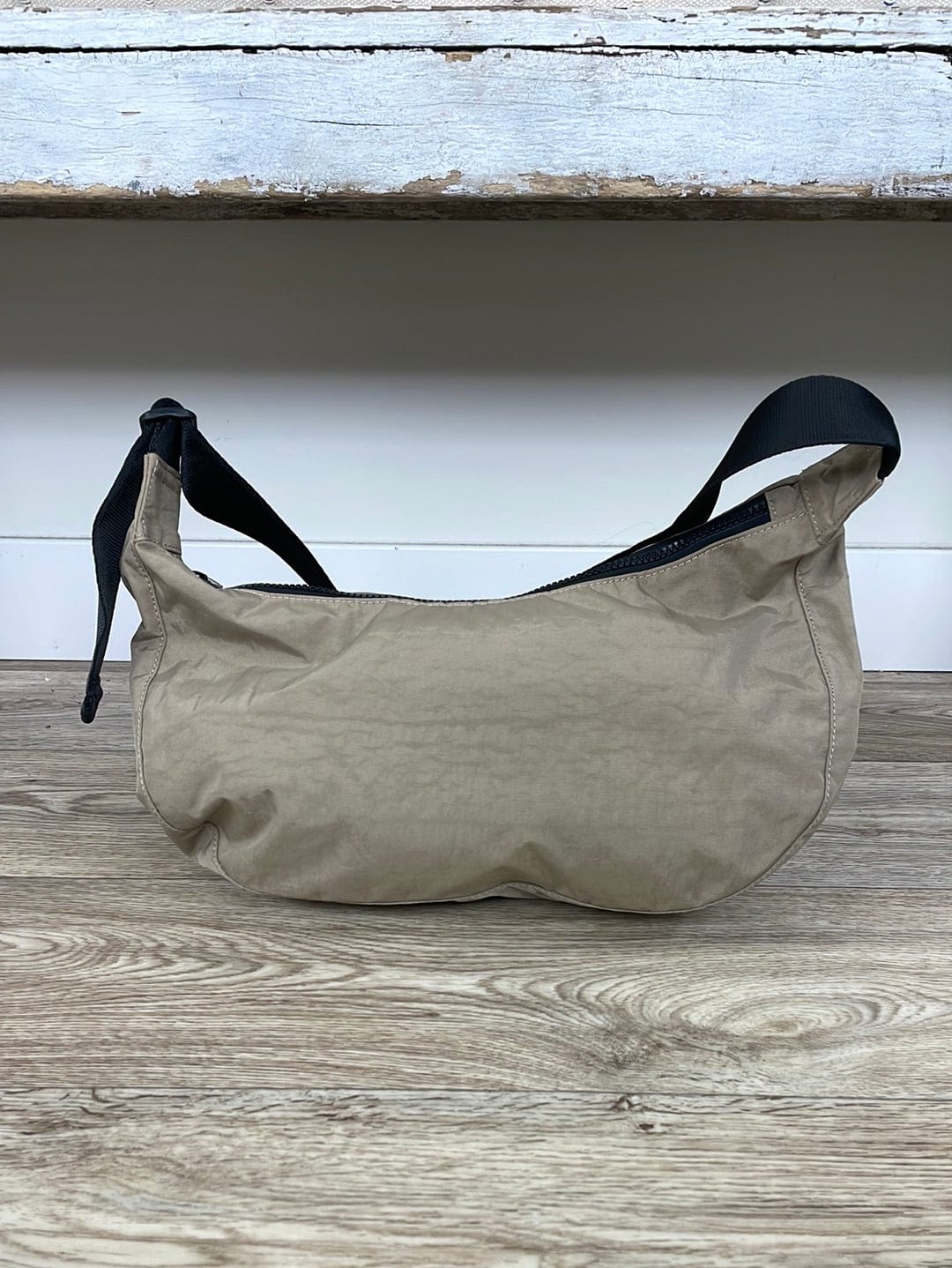 Tan Crescent Crossbody Bag