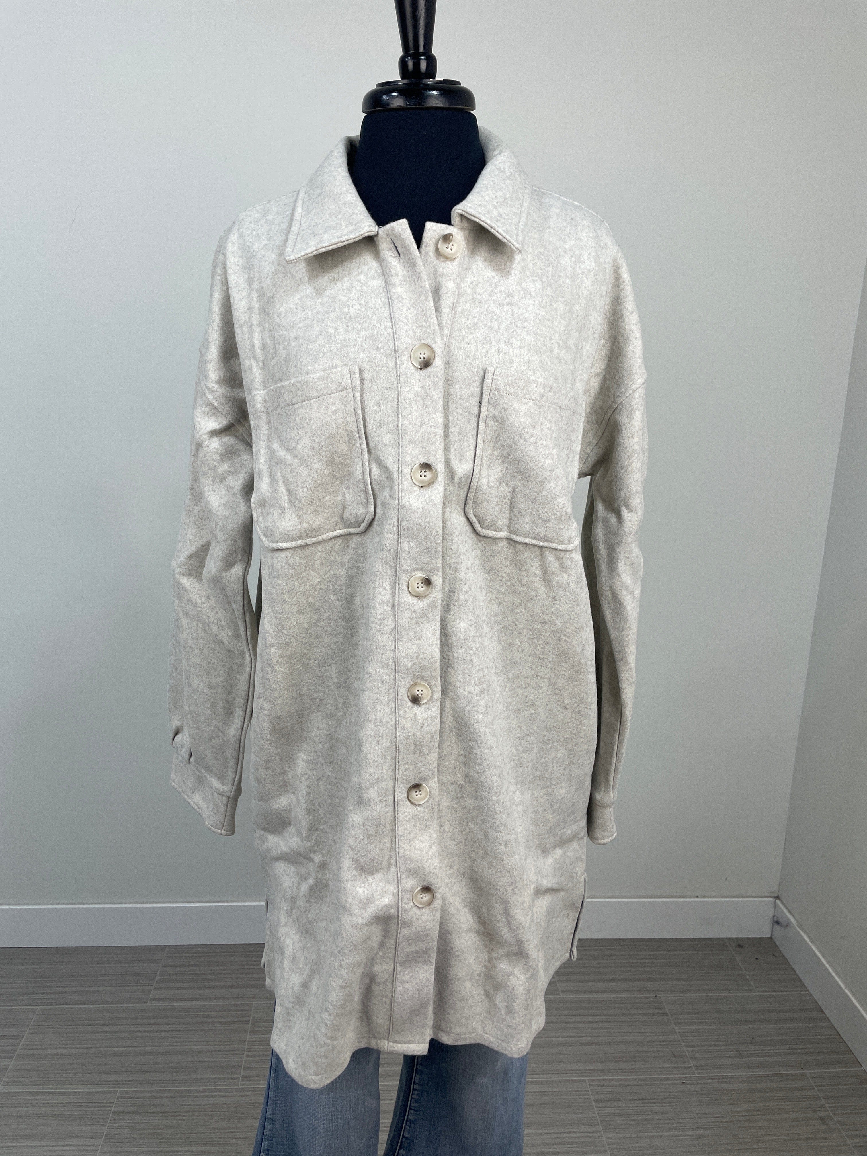 Ecru Longline Shacket
