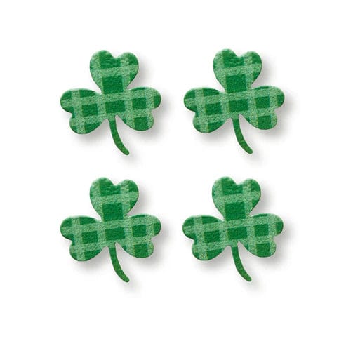 Shamrock w/Gingham Magnets S/4
