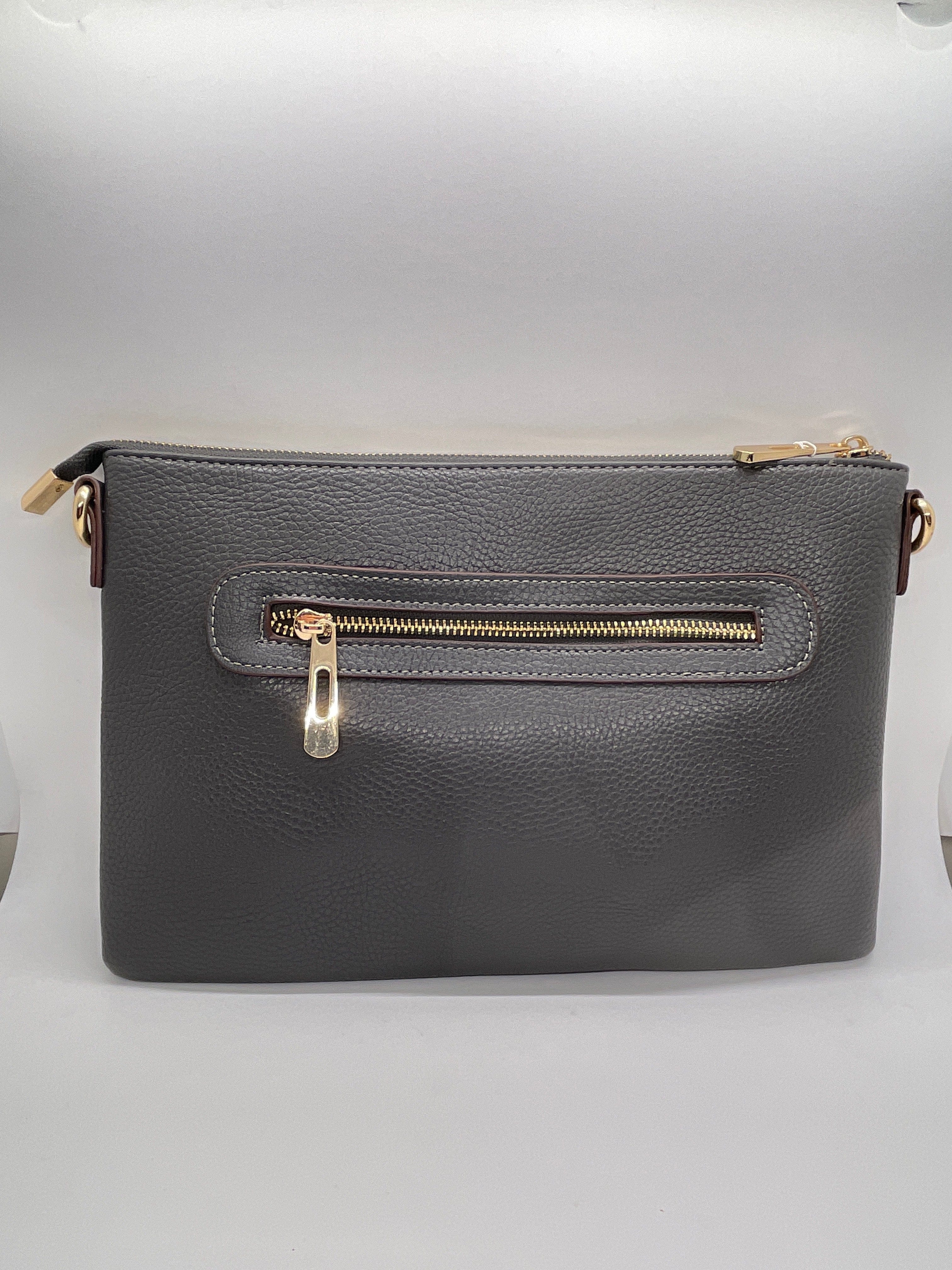 Grey Large Convertible Crossbody