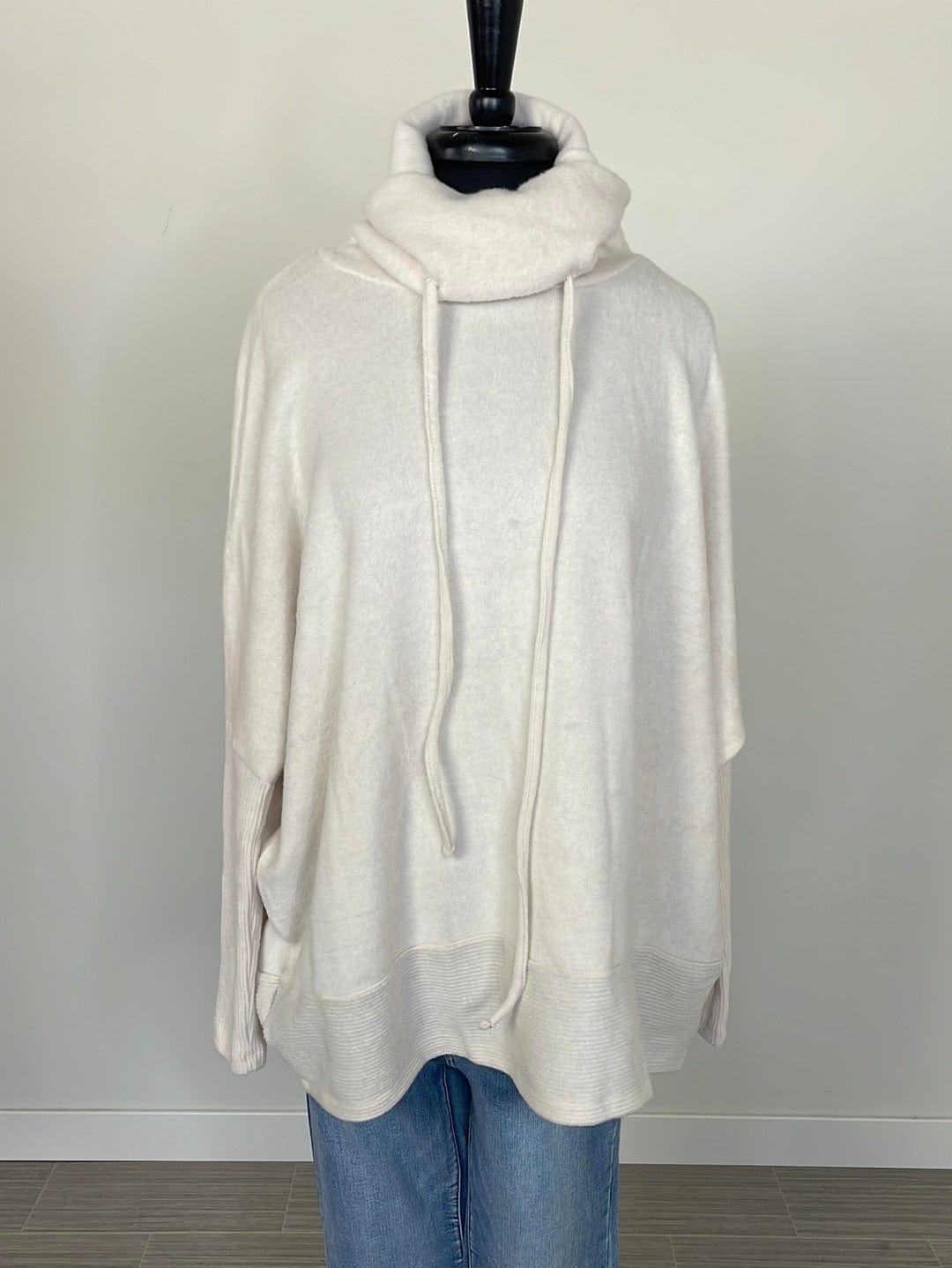 Sand Beige Brushed Hacci Sweater