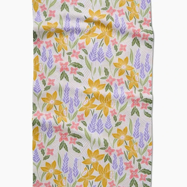 Geometry Daffodil Dreams Tea Towel