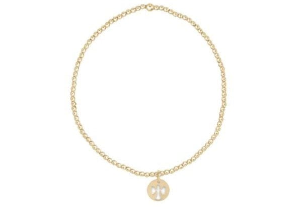 16" Necklace Gold - Signature Cross Charcoal