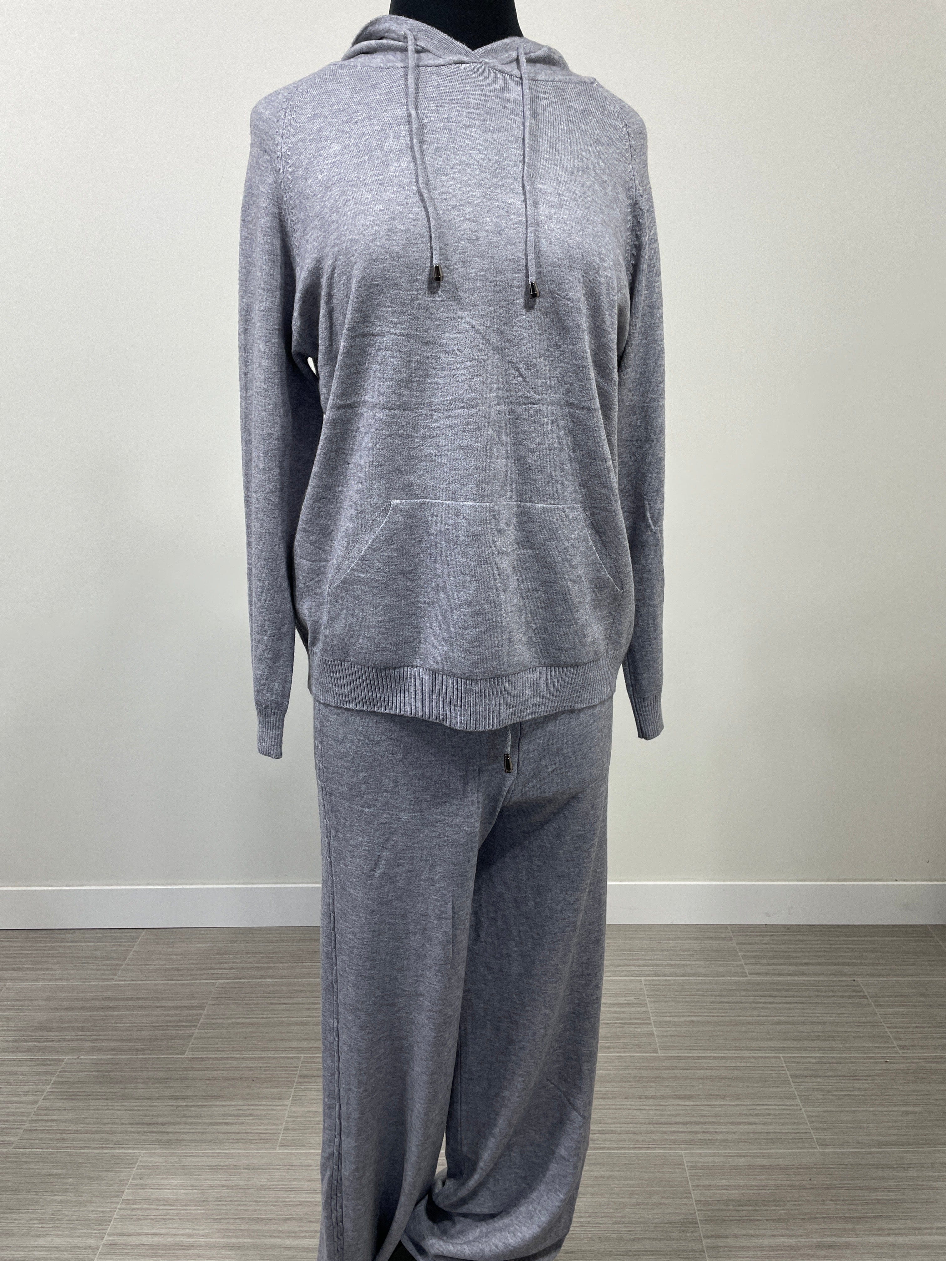 Heathered Grey Cozy Pant & Hoodie Set