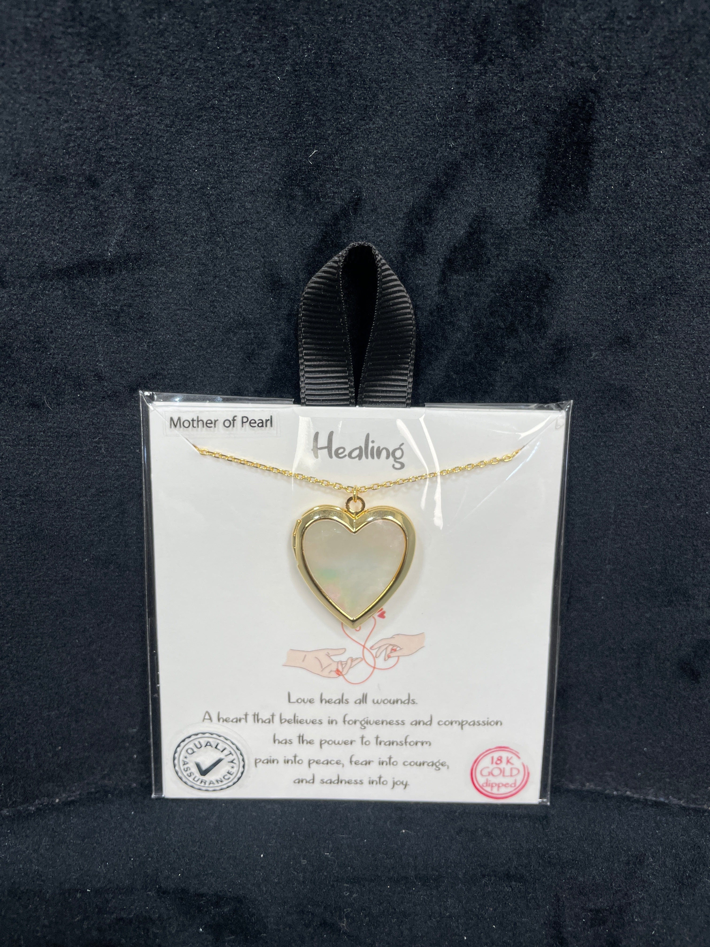 Healing Heart Locket Necklace - Gold
