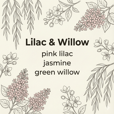 Lilac and Willow Soy Candle 5oz - Natural Small Batch