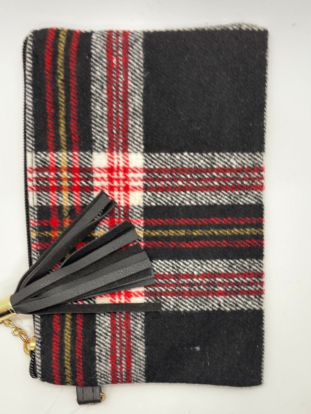 Red & Black Plaid Wristlet