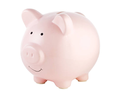 Ceramic Piggy Bank: Grey