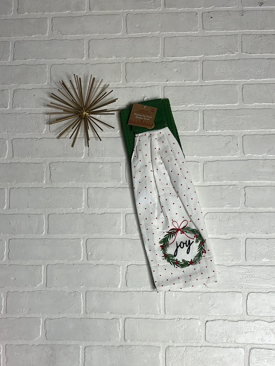 2PK Christmas Kitchen Tie Towel Set