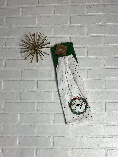 2PK Christmas Kitchen Tie Towel Set