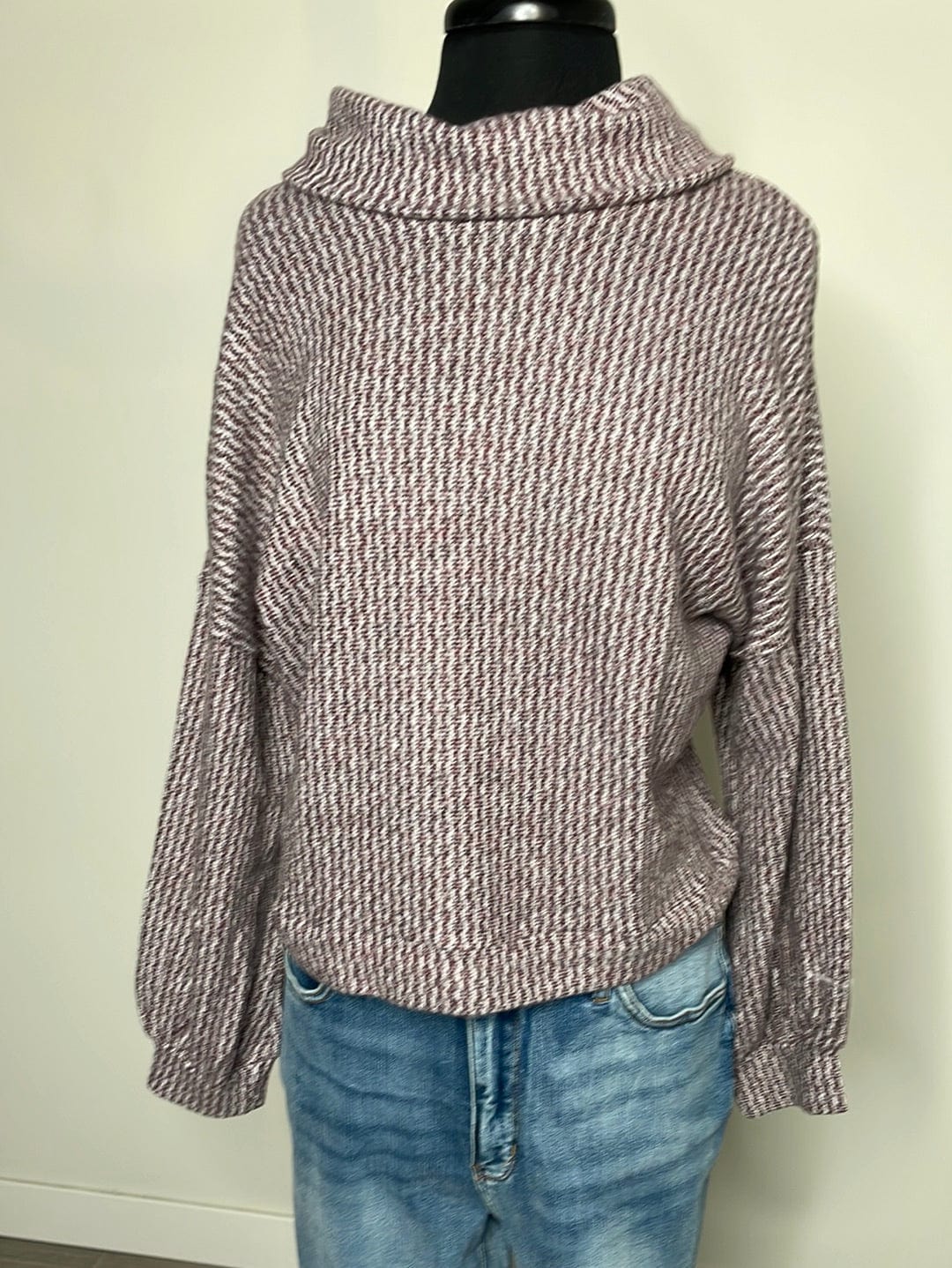Wine Heathered Soft Brushed Sweater