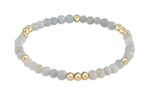 Worthy Pattern 4mm Bead Bracelet - Pearl
