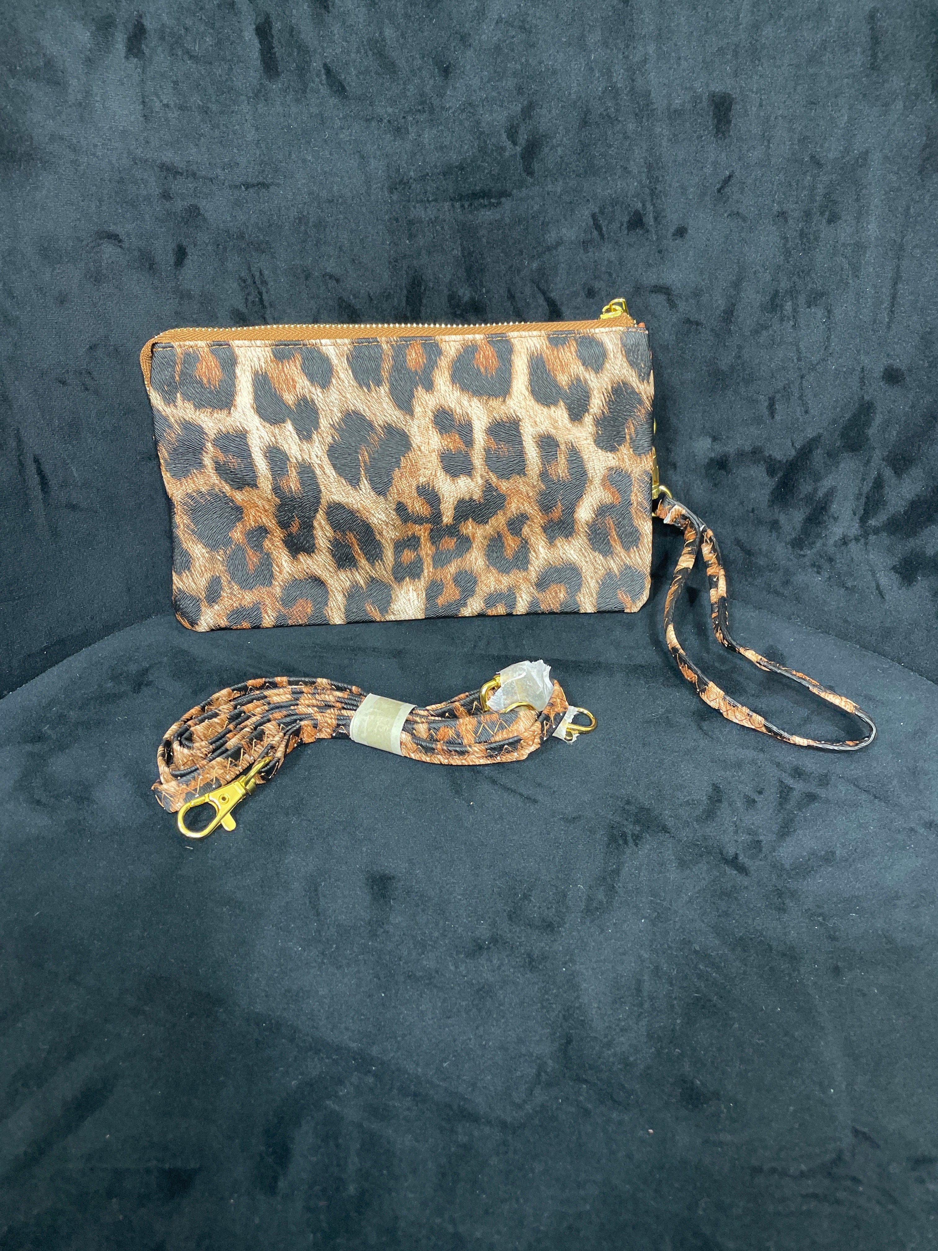 Leopard Riley Crossbody Wristlet