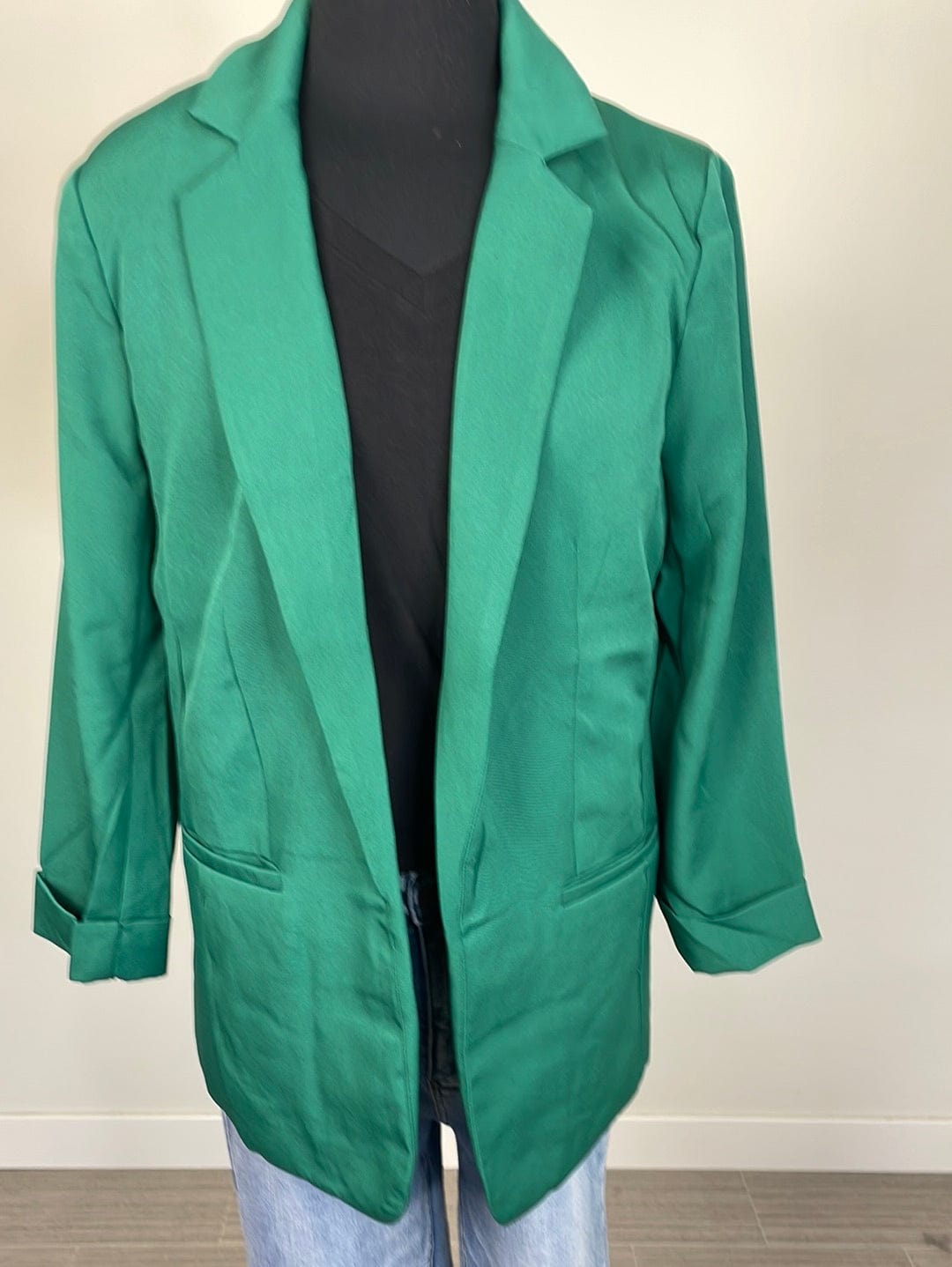 Hunter Green Woven Classic Blazer