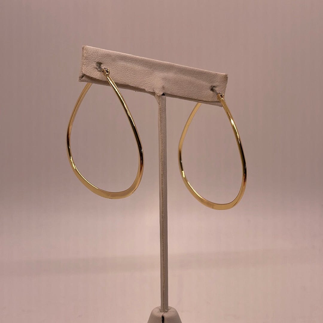 Gold Large Tear Drop Earring