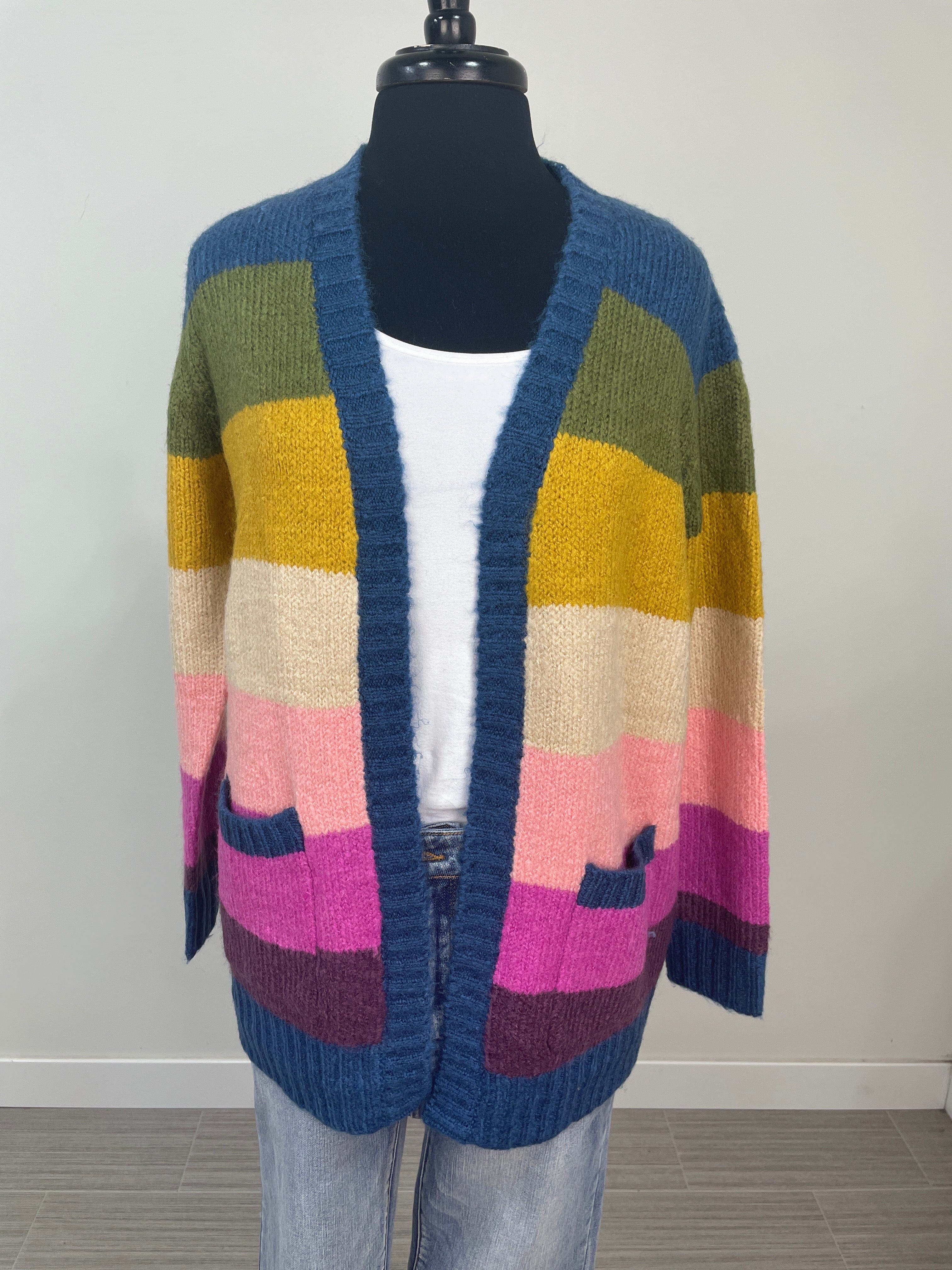 Blue Rainbow Cardigan