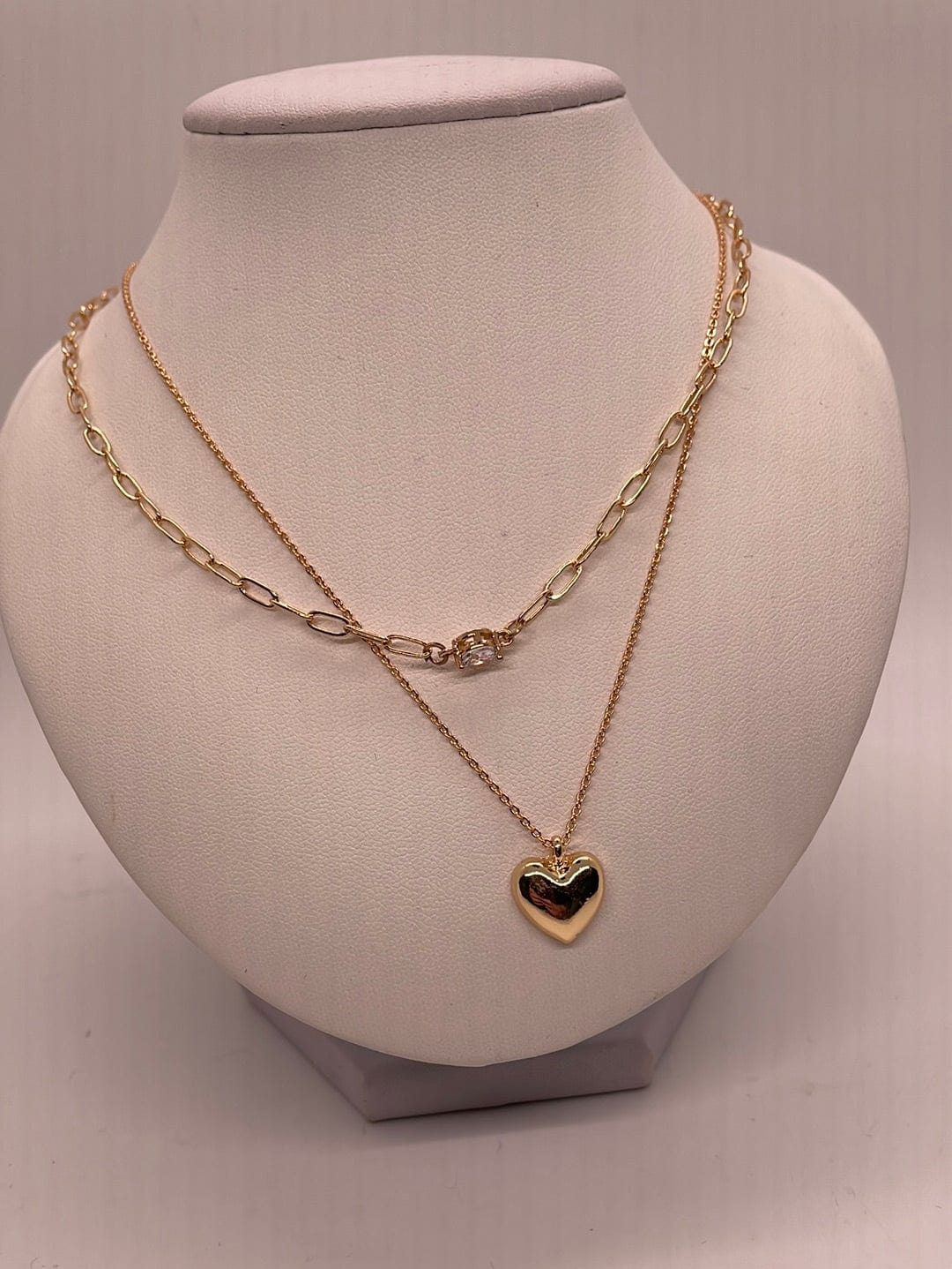 Gold Hearth Charm Necklace