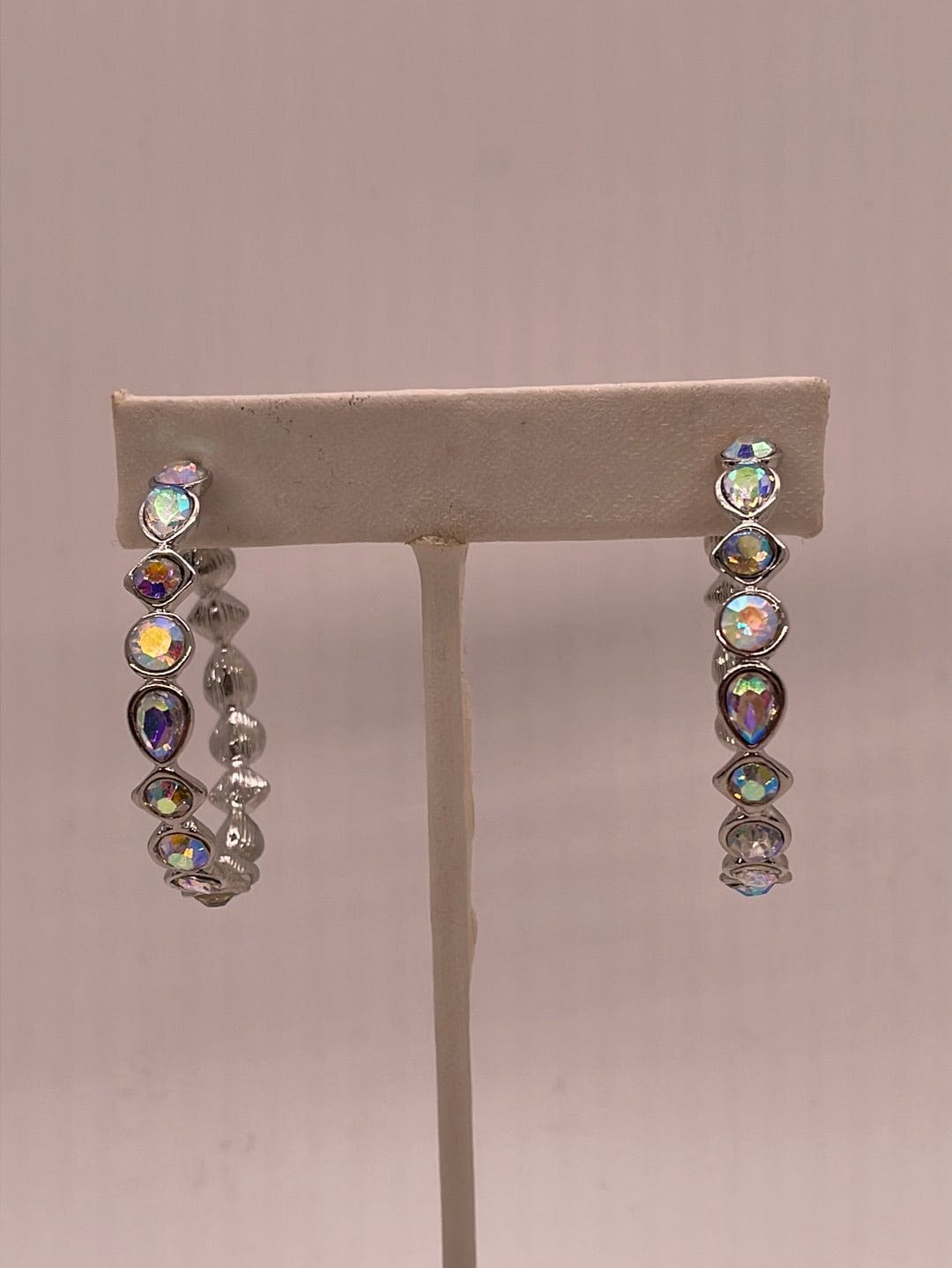 Silver & Multi Gem Hoop