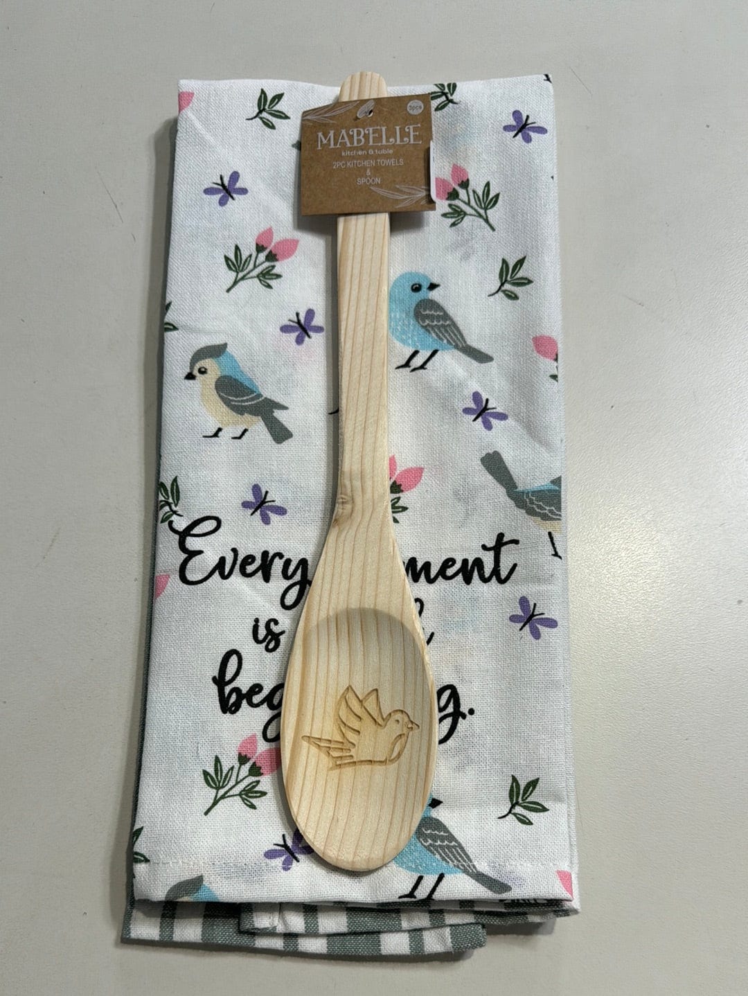 Spring 2pk Towel & Spoon Set