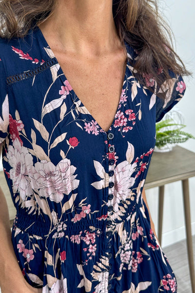 Navy Maxi Dress Floral