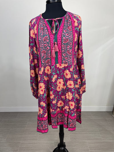 Magenta Floral Tunic Dress