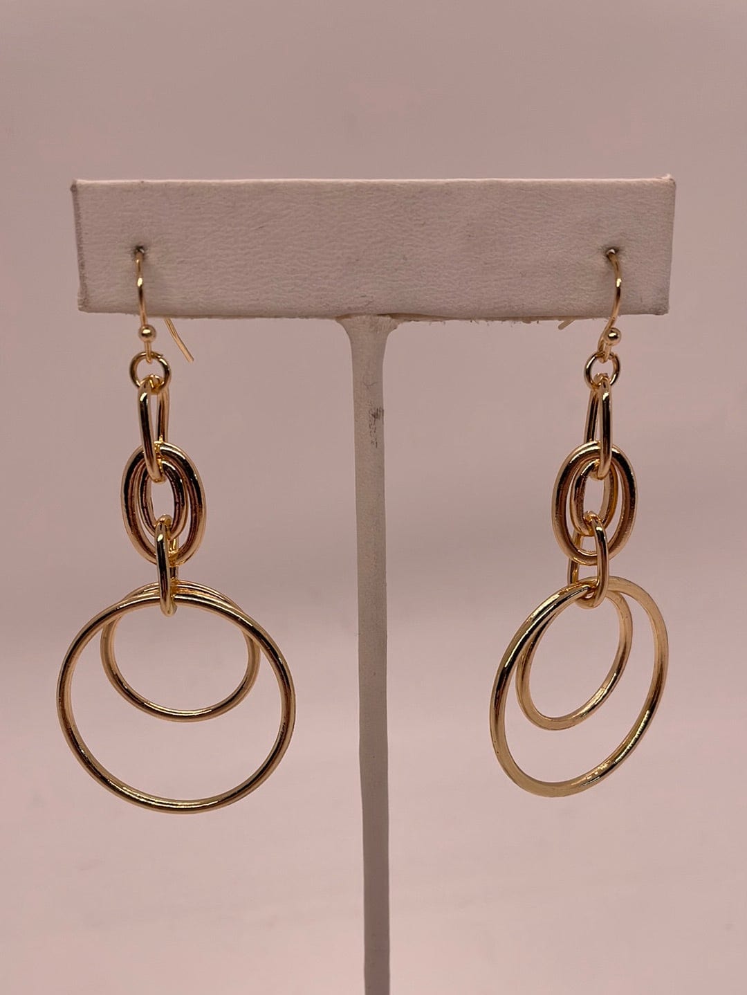 Gold Round Dangle Earring