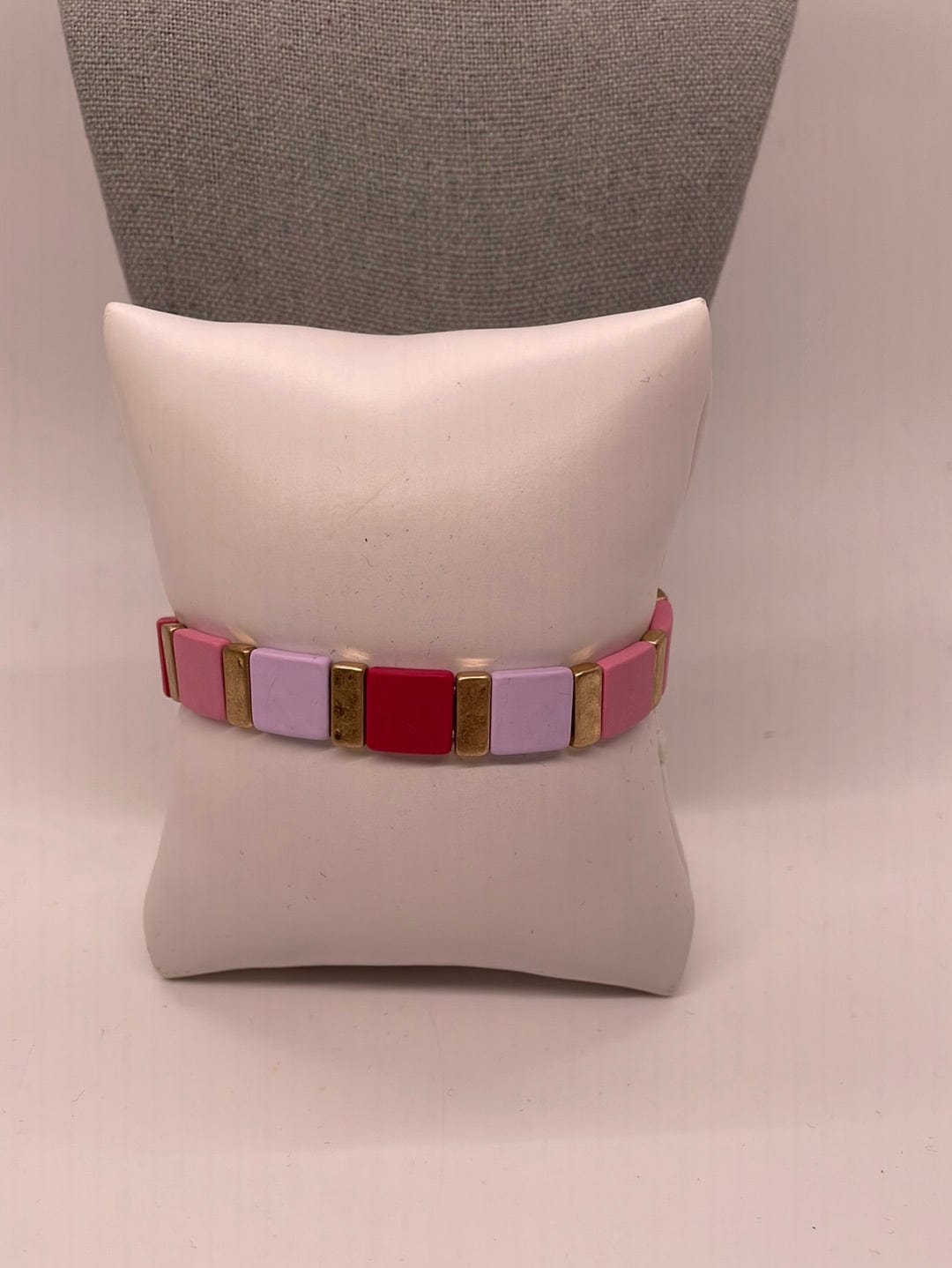 Pink Mixed Squares Bracelet