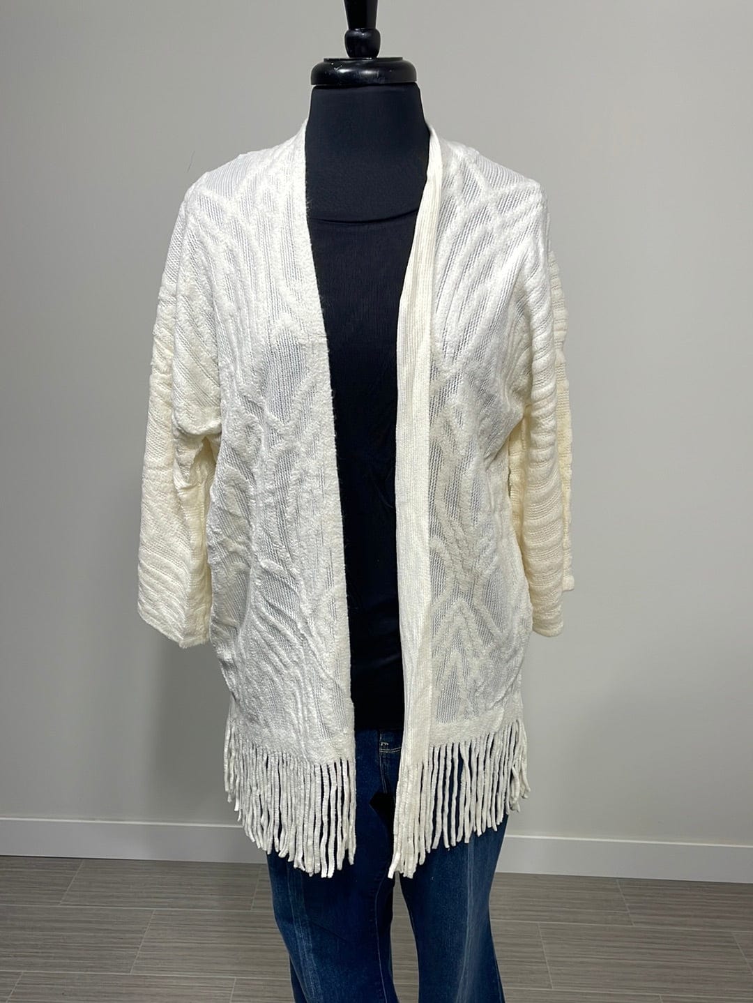 Ivory Crochet Cardigan