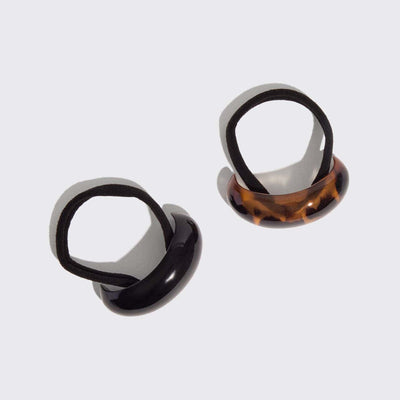 Black & Tort Cloud Cuffs - Medium