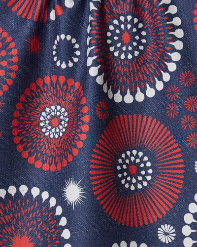 Geometry Freedom Sparks Tea Towel: Blue
