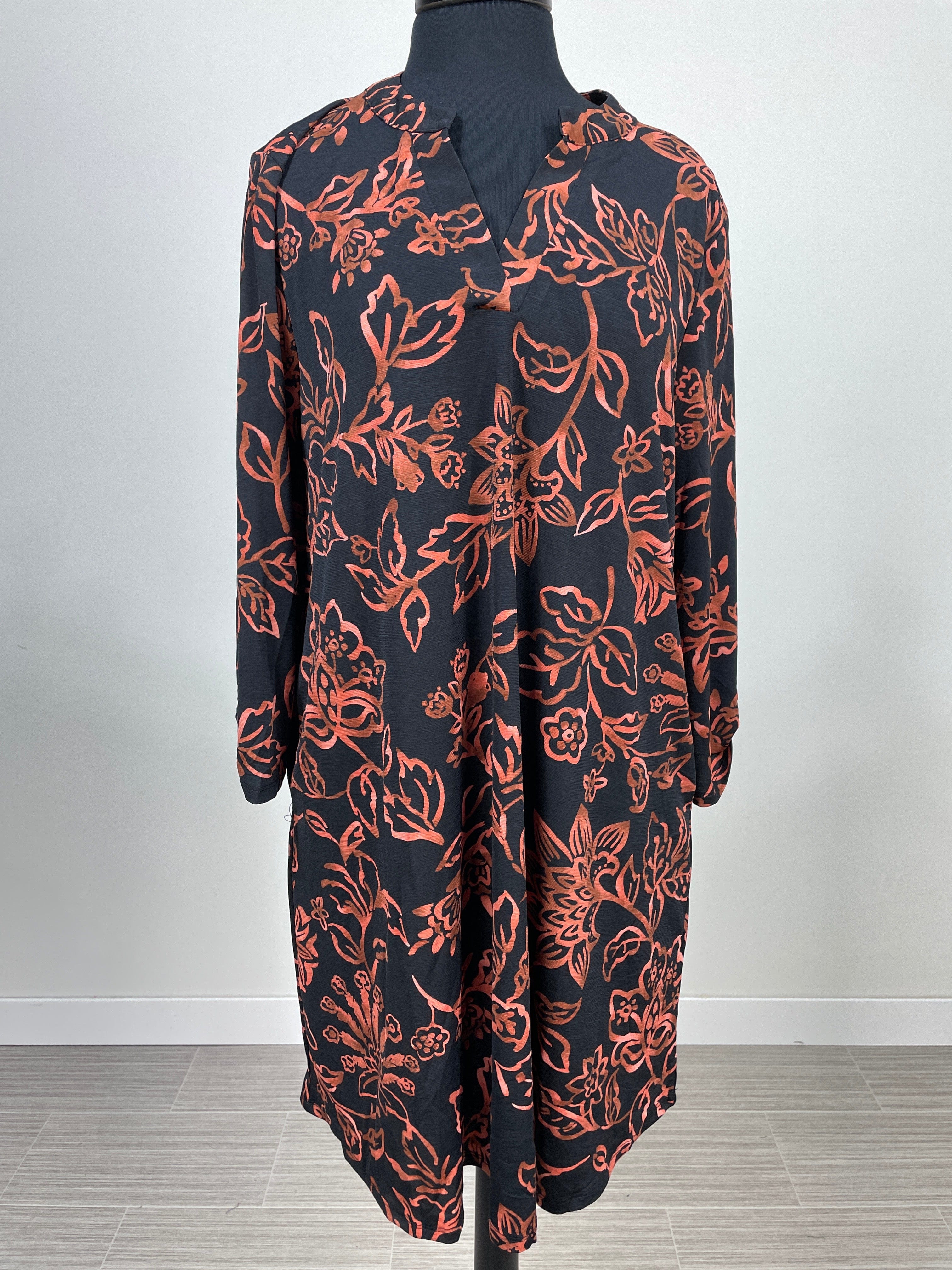 Black Print Scarlett Dress