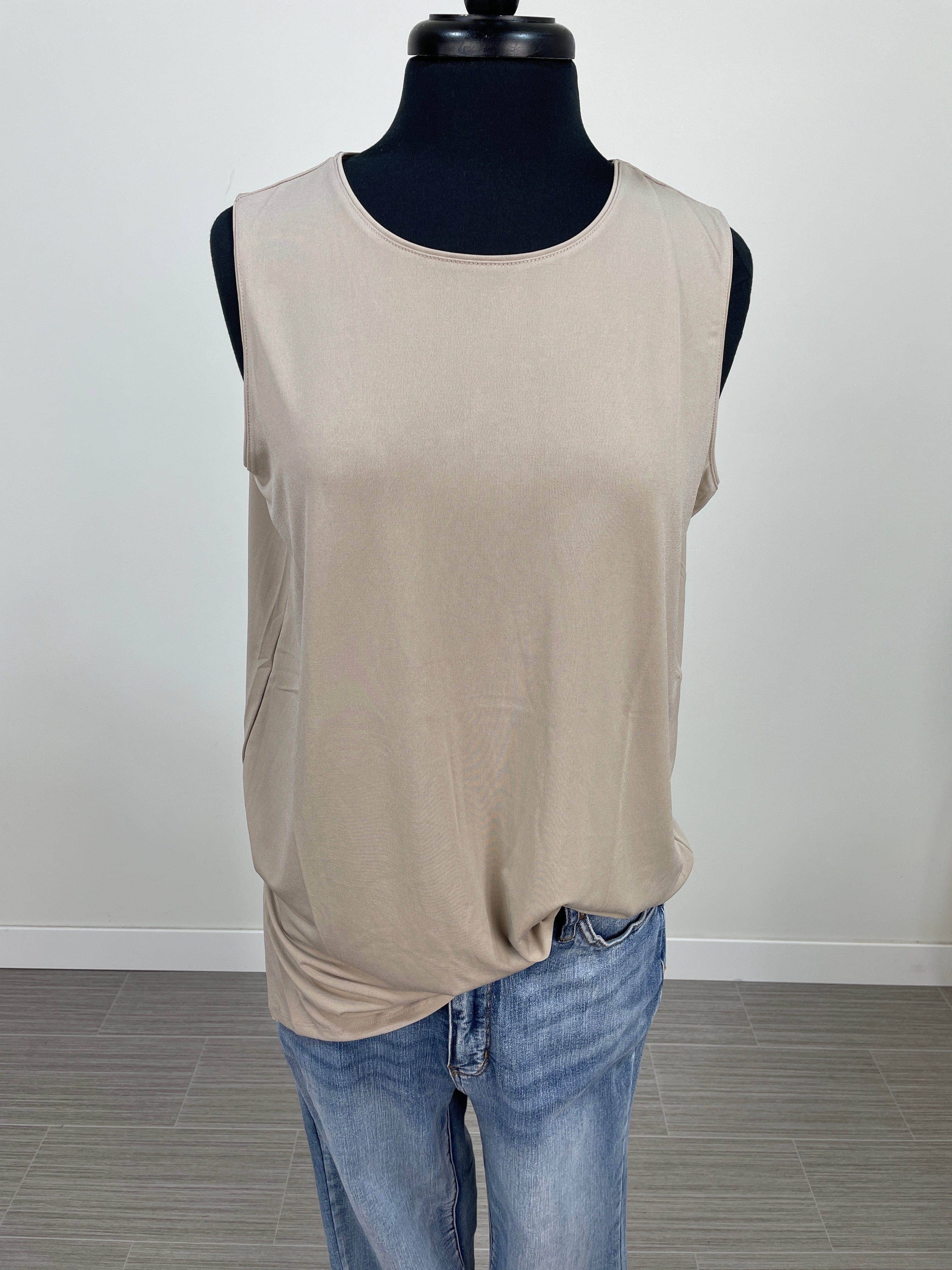 Light Mocha Side Slit Favorite Tank