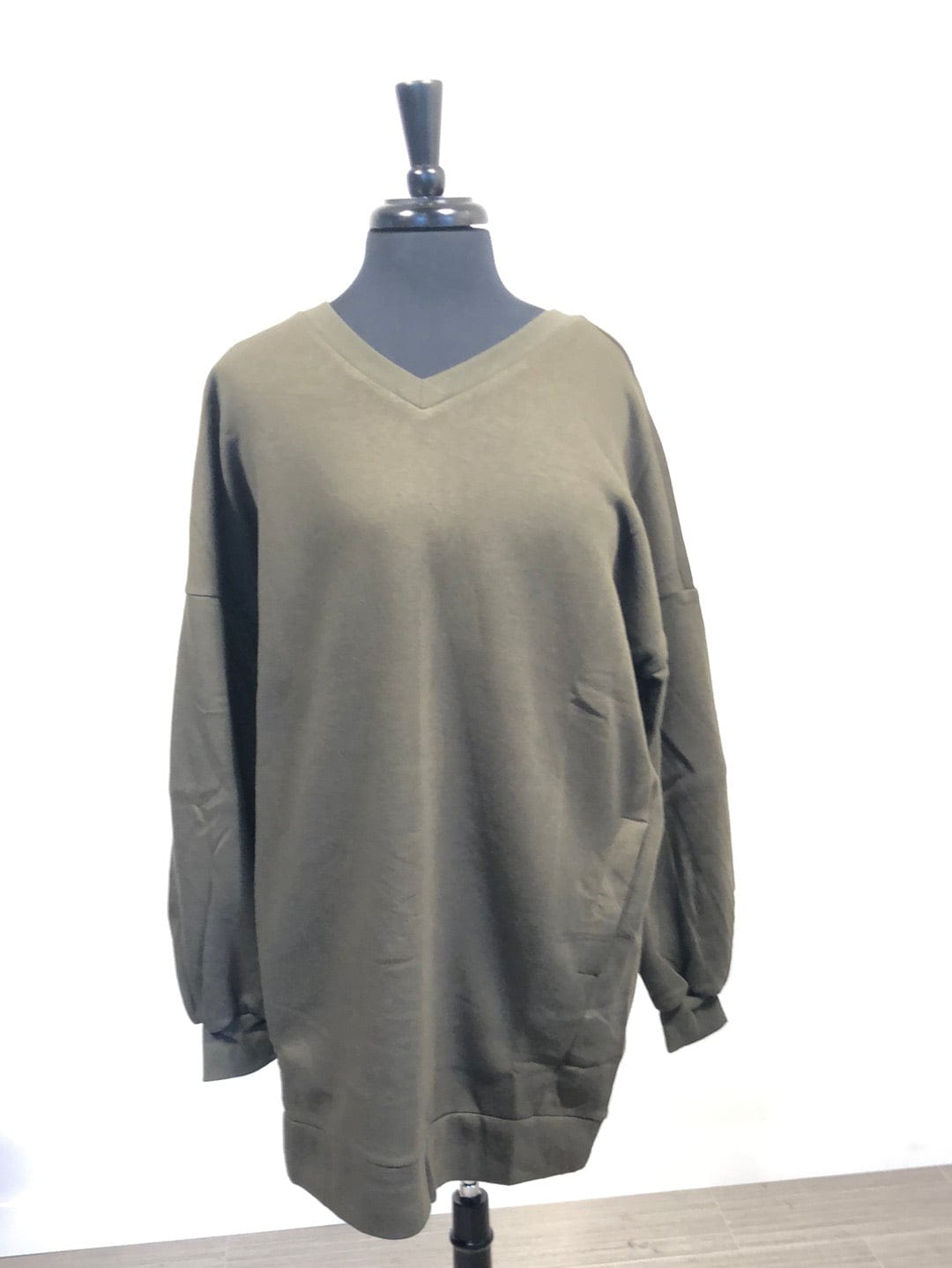 Olive Cozy Sweatshirt Tunic