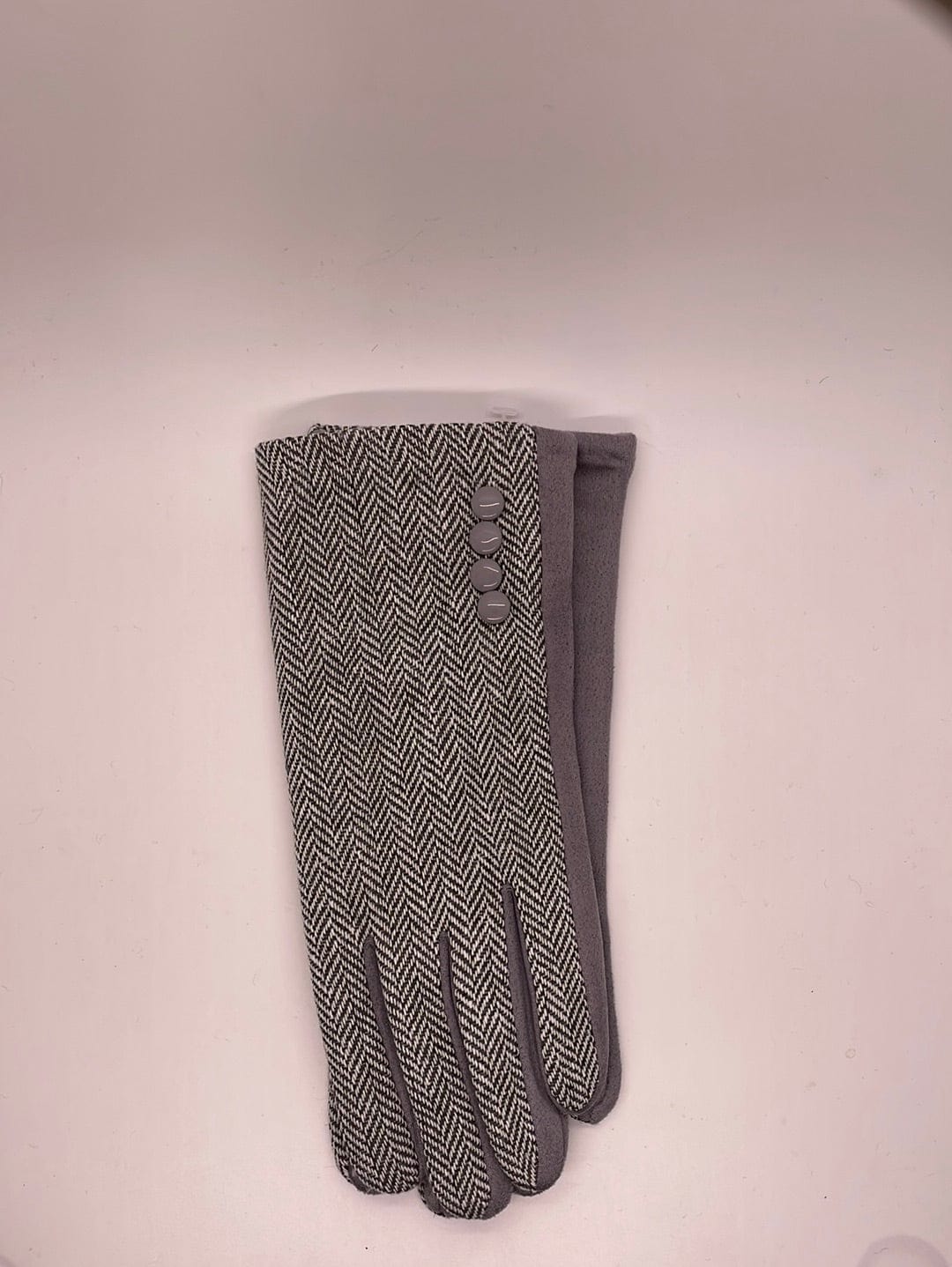 Gray Houndstooth Glove