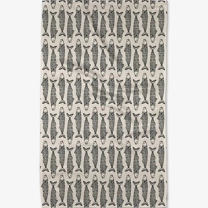 Geometry Fish Friends Tea Towel
