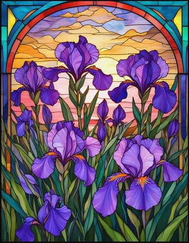 Stain Glass Iris 500 Piece Puzzle